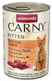 ANIMONDA Cat Carny Kitten skonis: jautienos, veršienos ir paukštienos 400g x6