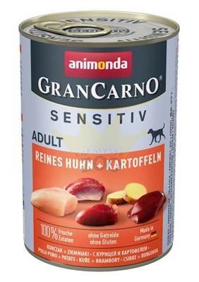 ANIMONDA GranCarno Sensitiv Adult Dog skonis: vištiena + bulvės 400g x12