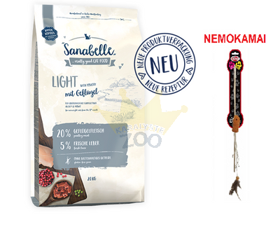 BOSCH Sanabelle Light Paukštiena 10kg + Pet Nova meškerė su žuvimi NEMOKAMAI