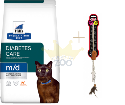 HILL'S PD Prescription Diet Feline m/d 3kg + meškerė katei