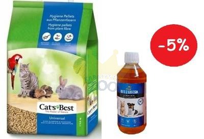 JRS Cats Best Universal 20l / 11kg + LAB V Lašišų aliejus šunims ir katėms 250ml