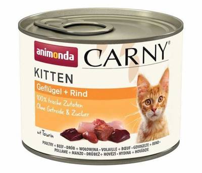ANIMONDA Cat Carny Kitten skonis: paukštienos ir jautienos 200g 