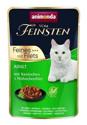 ANIMONDA Cat Vom Feinsten Adult Triušis + vištienos filė 85g paketėlis