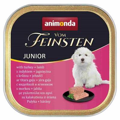 ANIMONDA Dog Vom Feinsten Junior skonis: kalakutiena su ėriena 150g x22