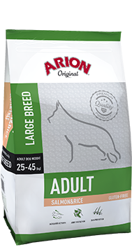ARION Original Adult Large Breed Salmon&Rice 12kg + Pet Nova Medvilninė virvė 17cm