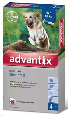 Advantix - šunims, sveriantiems 25-40 kg (4 ml pipetė)