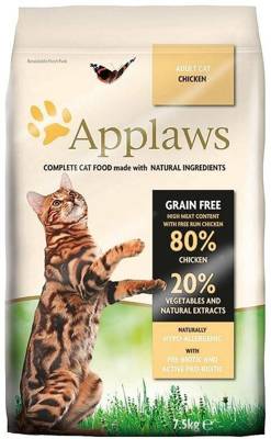 Applaws Adult Chicken Dry Cat Food 7,5kg + LAB V Lašišų aliejus šunims ir katėms 500ml