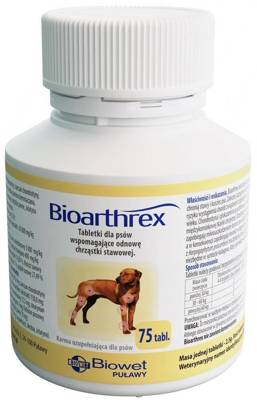 BIOWET Bioarthrex - tabletės, palaikančios sąnarių kremzlių regeneraciją 75 tabl.
