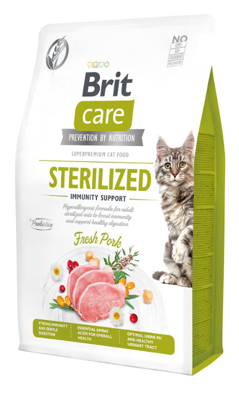 BRIT Care Cat Grain-Free Sterilised Immunity Support 400g + Brit Care 85g paketėlis NEMOKAMAI!!!
