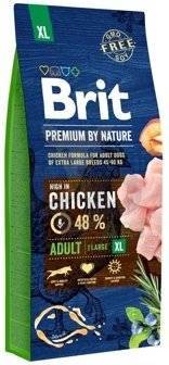 BRIT Premium By Nature Adult XL 15kg+Foresto Antkaklis šunims virš 8kg- 3% PIGIAU
