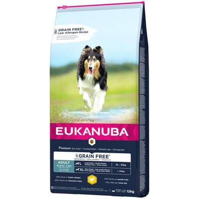 EUKANUBA Adult Chicken L/XL Grain Free 2x12kg - 3% PIGIAU