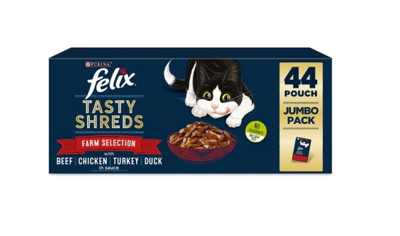 Felix Tasty Shreds in sauce MIX MEAT paketėlis 44x85g