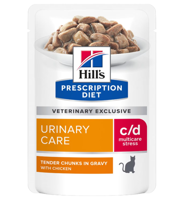 HILL'S PD Prescription Diet Feline c/d Urinary Stress Vištiena 85g paketėlis
