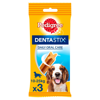 PEDIGREE DentaStix (vidutinių veislių) dantų priežiūros skanėstai šunims 3 vnt. - 77g