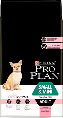 PRO PLAN Sensitive Skin Small & Mini Adult lašišos praturtintas ėdalas šunims 7kg