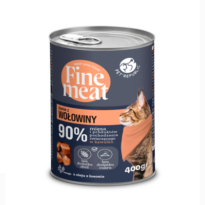 PetRepublic Fine Meat jautienos patiekalas 3x400g katėms