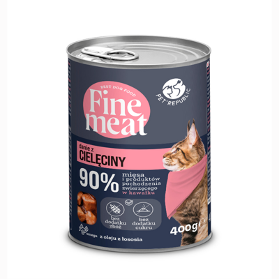 PetRepublic Fine Meat veršienos patiekalas 3x400g katėms