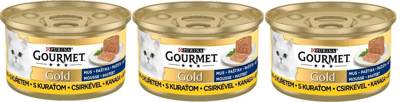 Purina Gourmet Gold putėsiai su vištiena 3x85g