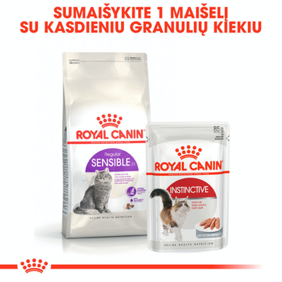 ROYAL CANIN Sensible 4kg 33 sausas ėdalas suaugusioms katėms, turinčioms jautrų virškinimo traktą