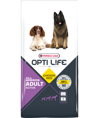 VERSELE-LAGA Opti Life Adult Active 12,5 kg - aktyviems šunims - su vištiena - visoms veislėms