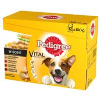 PEDIGREE Adult paketėlis 12x100g - drėgnas šunų maistas su padažu (vištiena, jautiena, kalakutiena, ėriena)